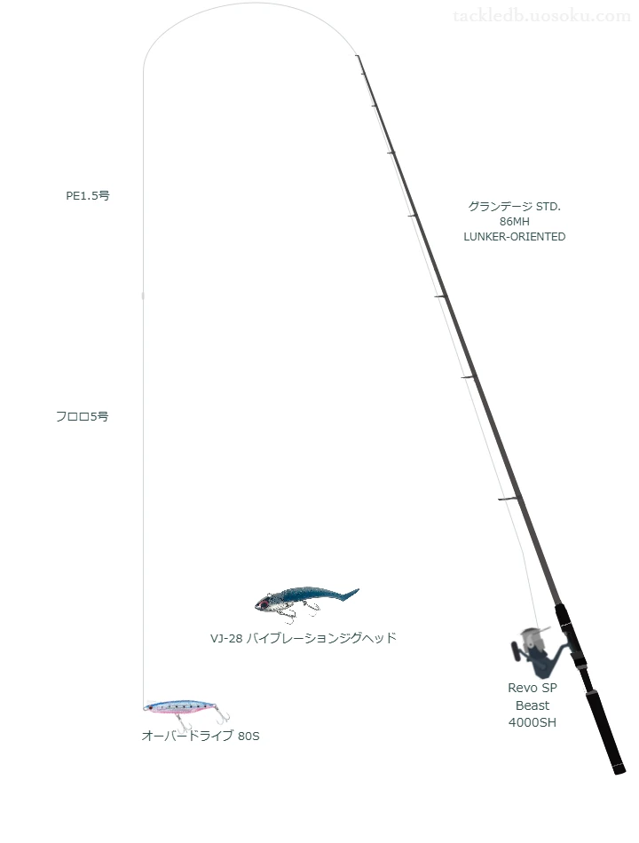 グランデージ STD. 86MH LUNKER-ORIENTEDを使用した最強シーバスタックル