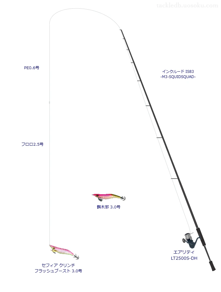 3.0号のエギを扱うエギングタックル【インクルード IS83 -M3-SQUIDSQUAD-】