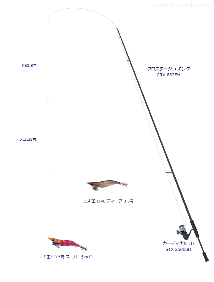 エギ王K 3.5号 スーパーシャローのためのエギングタックル