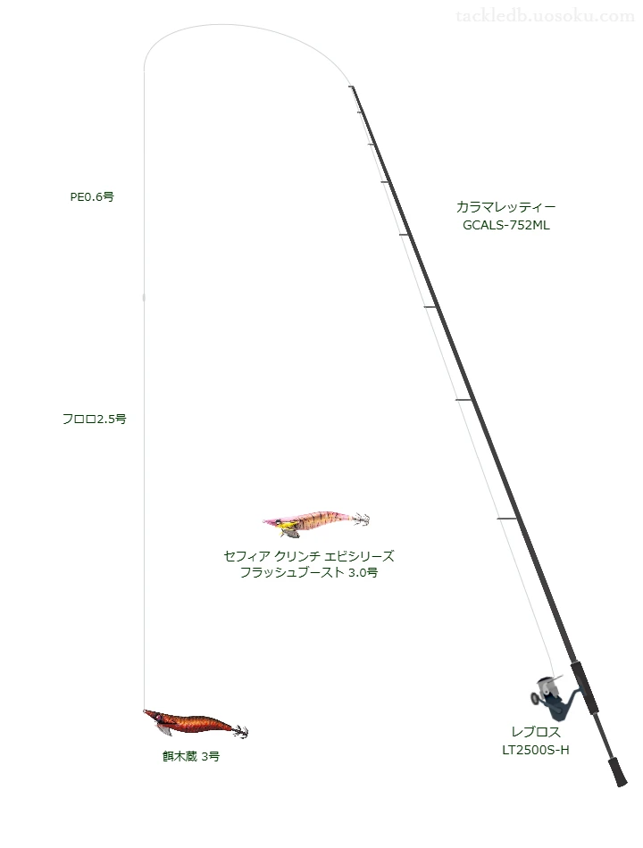 カラマレッティー GCALS-752MLと餌木蔵 3号による最強エギングタックル