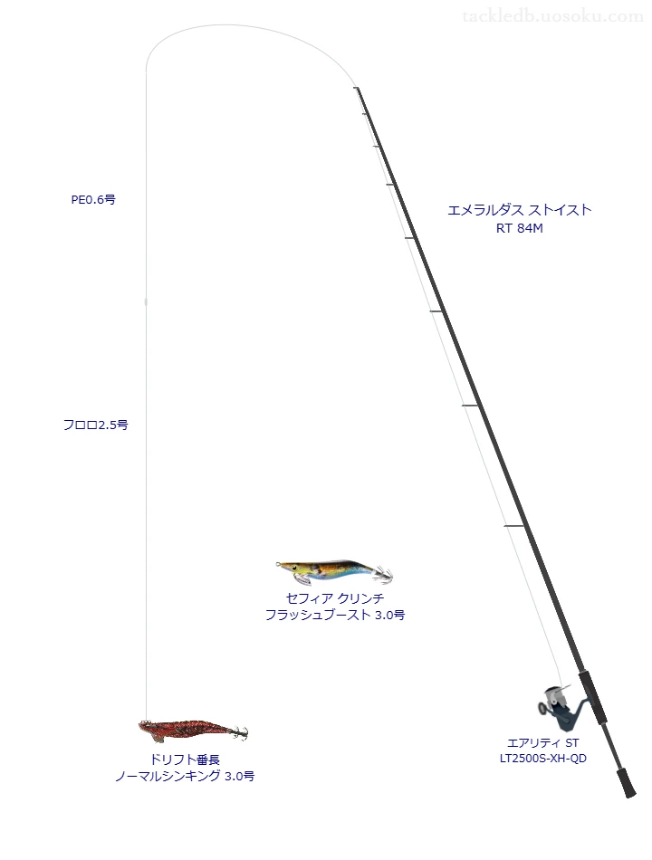 【竹内工業団地】ドリフト番長 ノーマルシンキング 3.0号を活かすエギングタックル【仮想インプレ】