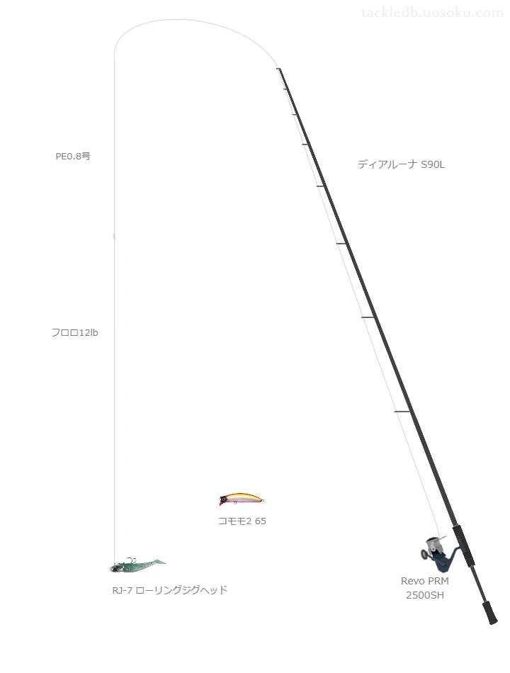 ディアルーナ S90LとRevo PRM 2500SHによる中価格帯シーバスタックル【仮想インプレ】