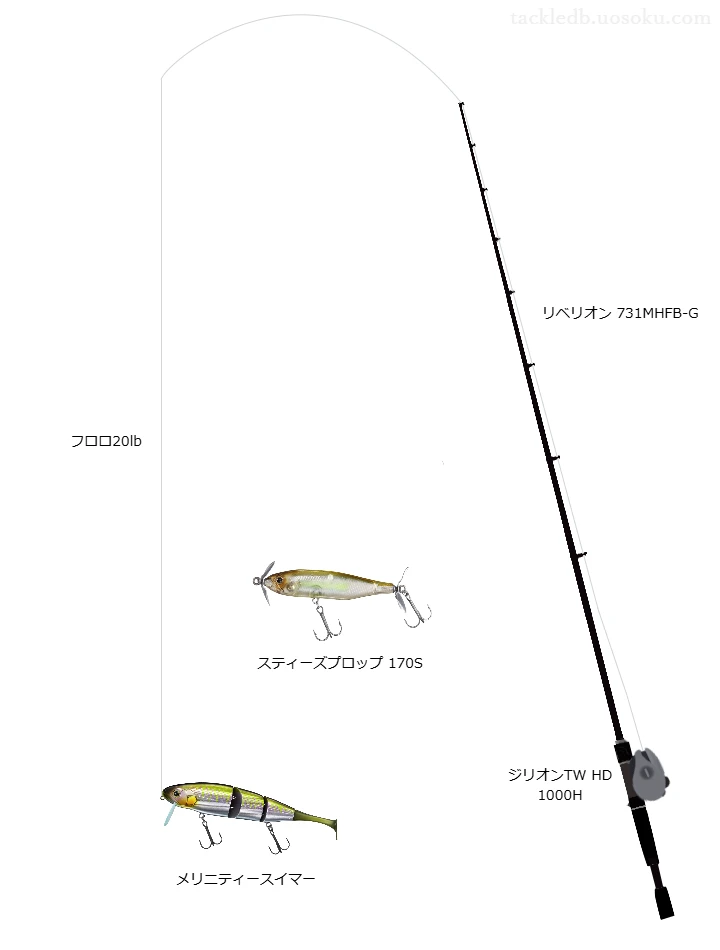 【阿武川ダム】ビッグベイト用タックル