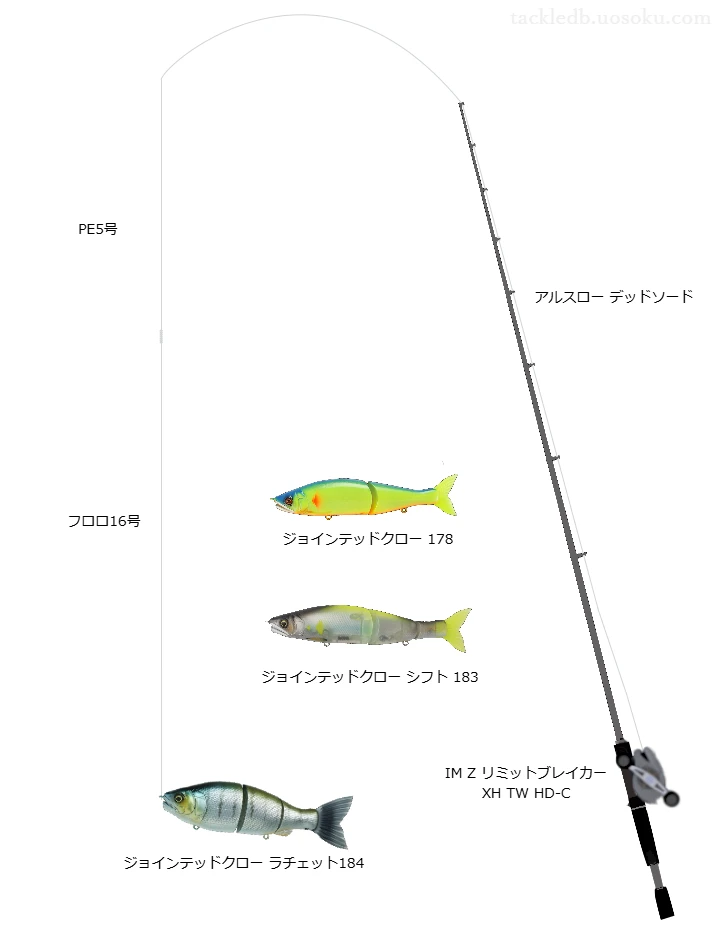 ジョインテッドクローで狙う怪魚