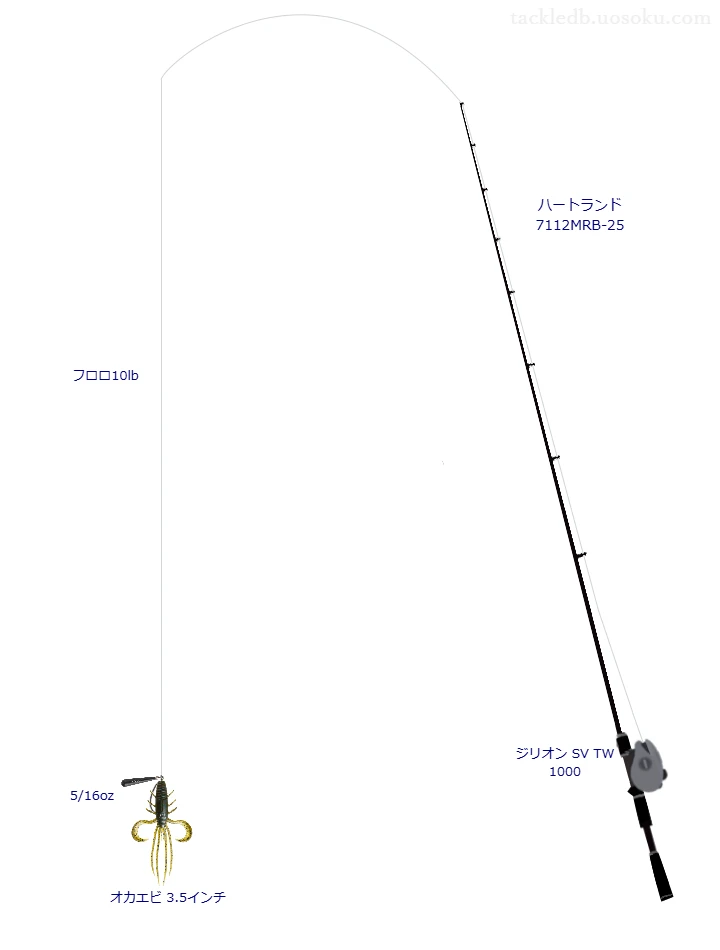 ハートランド 7112MRB-25でワームを使うバス釣りタックル【仮想インプレ】