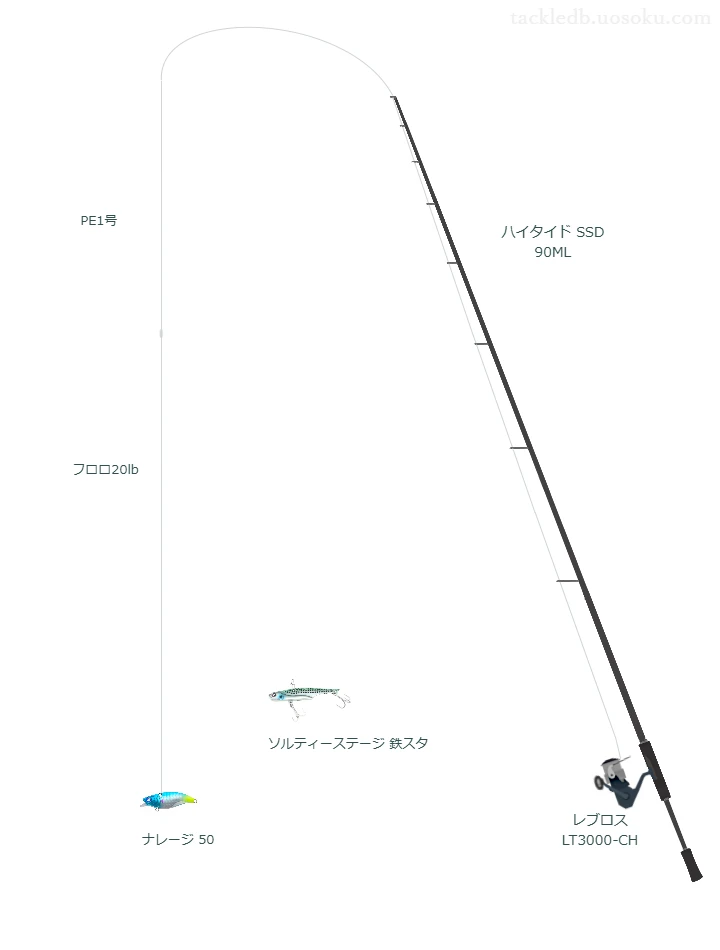 ハイタイド SSD 90MLとナレージ 50による最強シーバスタックル