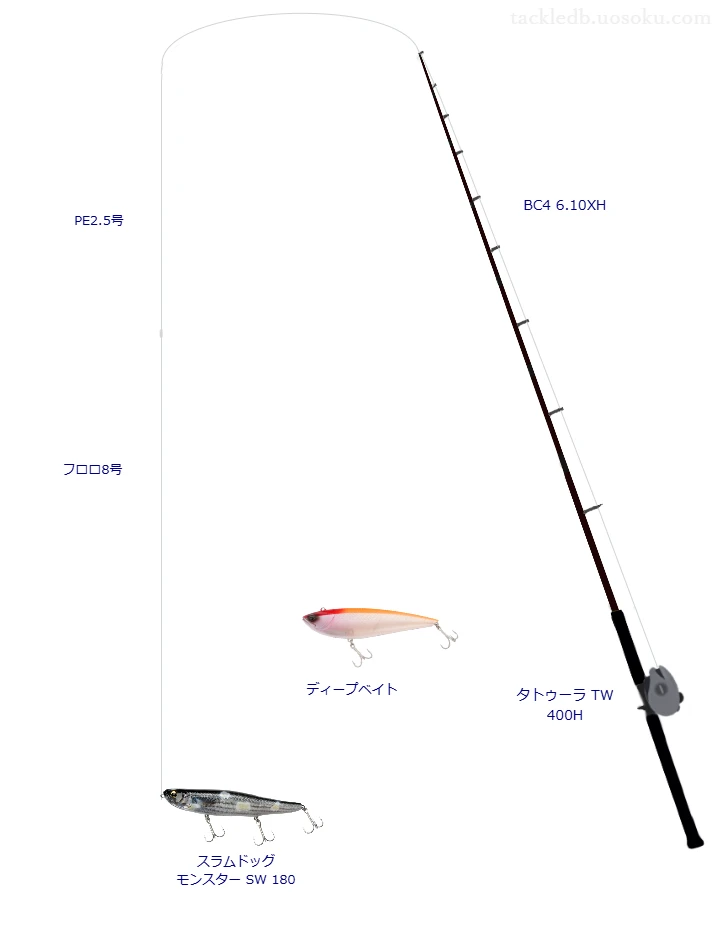 BC4 6.10XHとトップウォーターによるボートシーバスタックル【Vインプレ】
