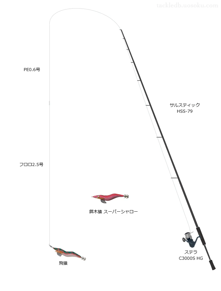 宇和海春イカエギングタックル【飛猿】