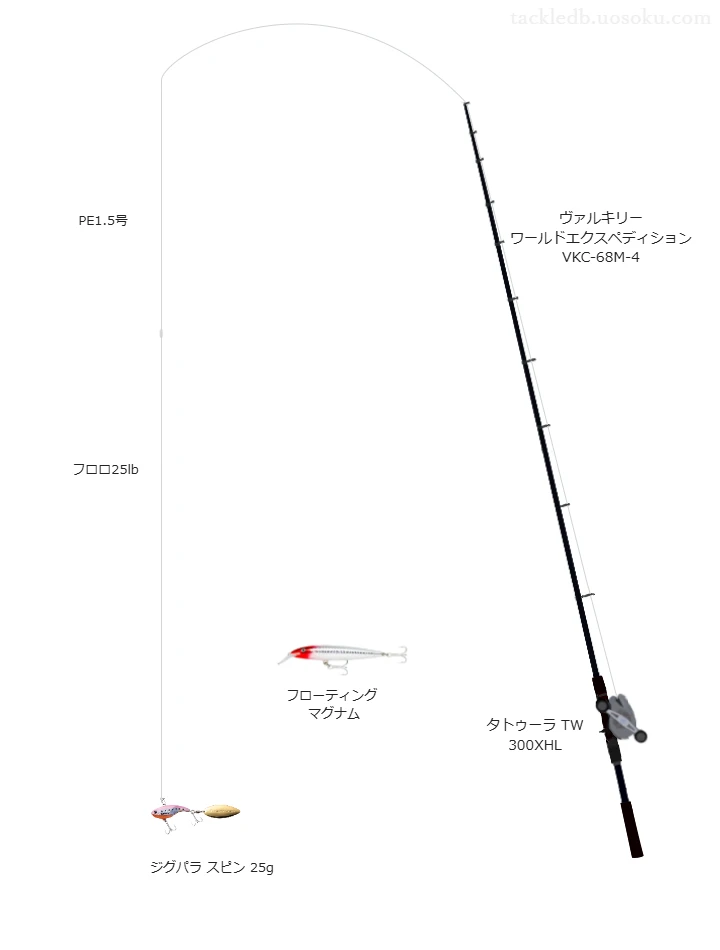 ヴァルキリー ワールドエクスペディション VKC-68M-4とブレードジグによるボートシーバスタックル【Vインプレ】