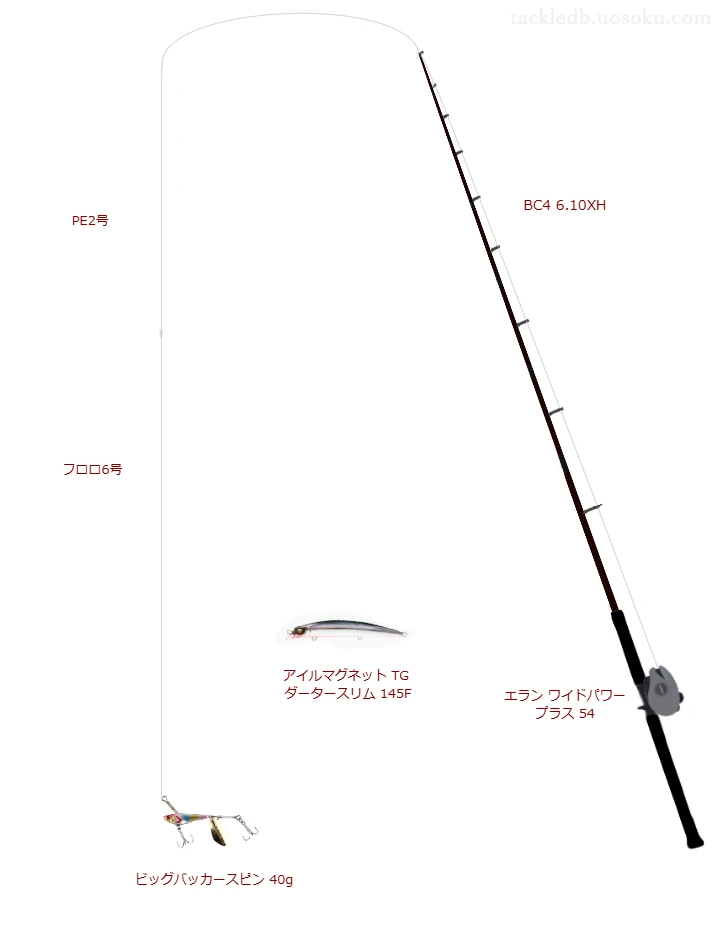 BC4 6.10XHとスピンテールジグによるボートシーバスタックル【Vインプレ】