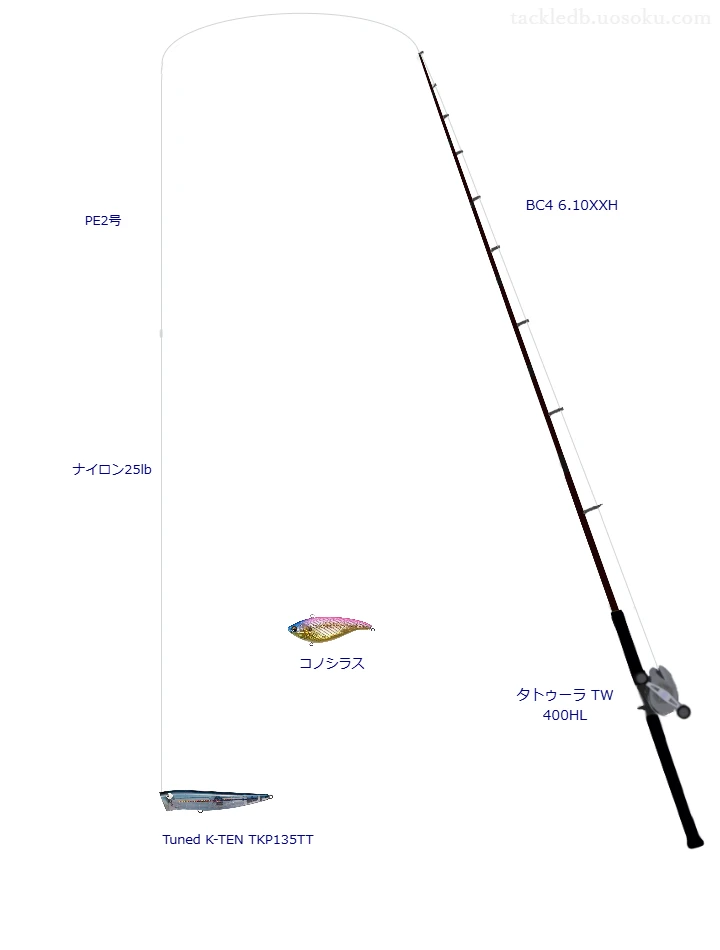 タトゥーラ TW 400使用タックル！インプレ及び合うロッドやライン