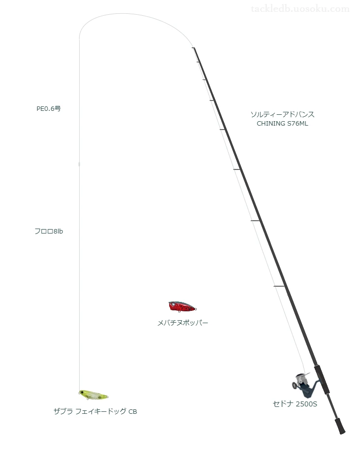 ソルティーアドバンス CHINING S76MLを使用した最強チニングタックル