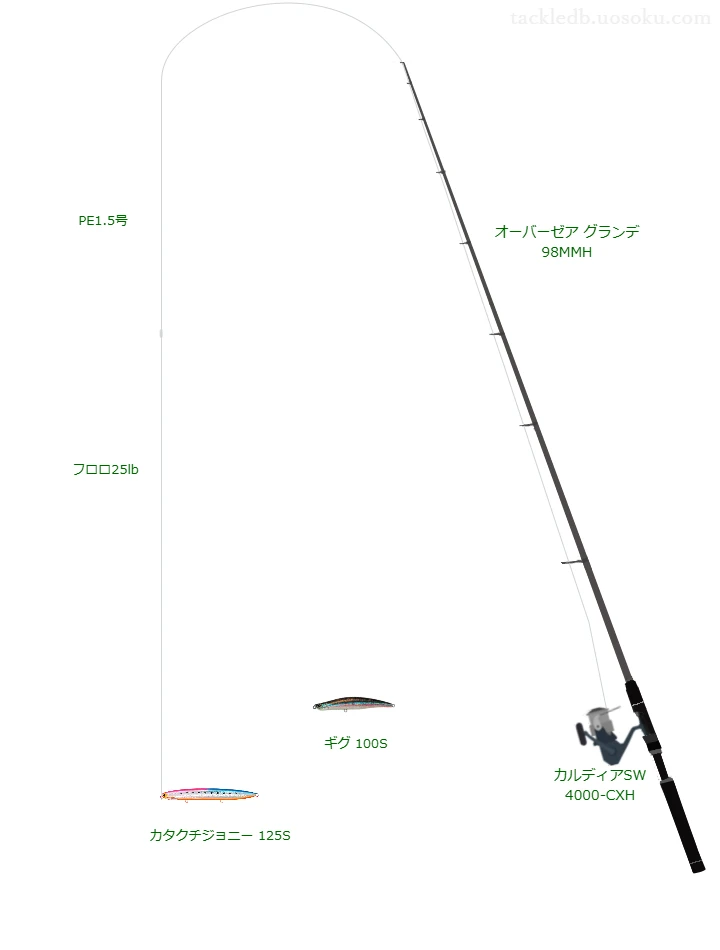 オーバーゼア グランデ 98MMHとカルディアSW 4000-CXHによる高級サーフタックル【仮想インプレ】