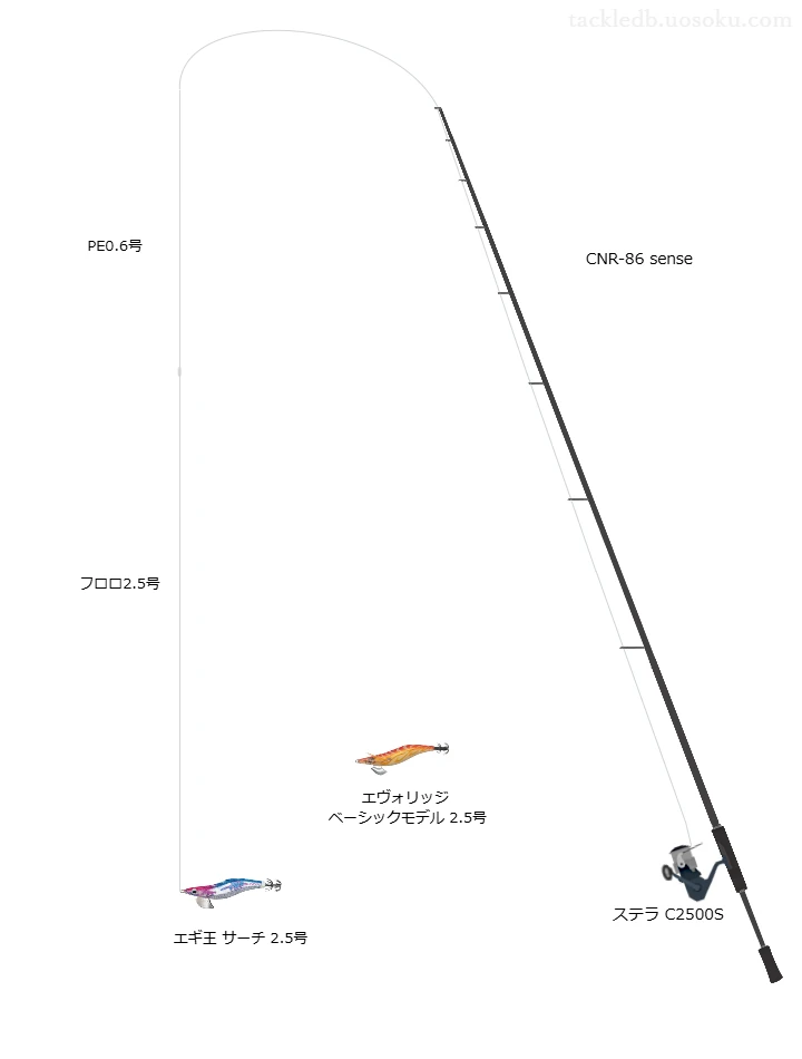 【佐賀関港】エギ王 サーチ 2.5号を活かすエギングタックル【仮想インプレ】