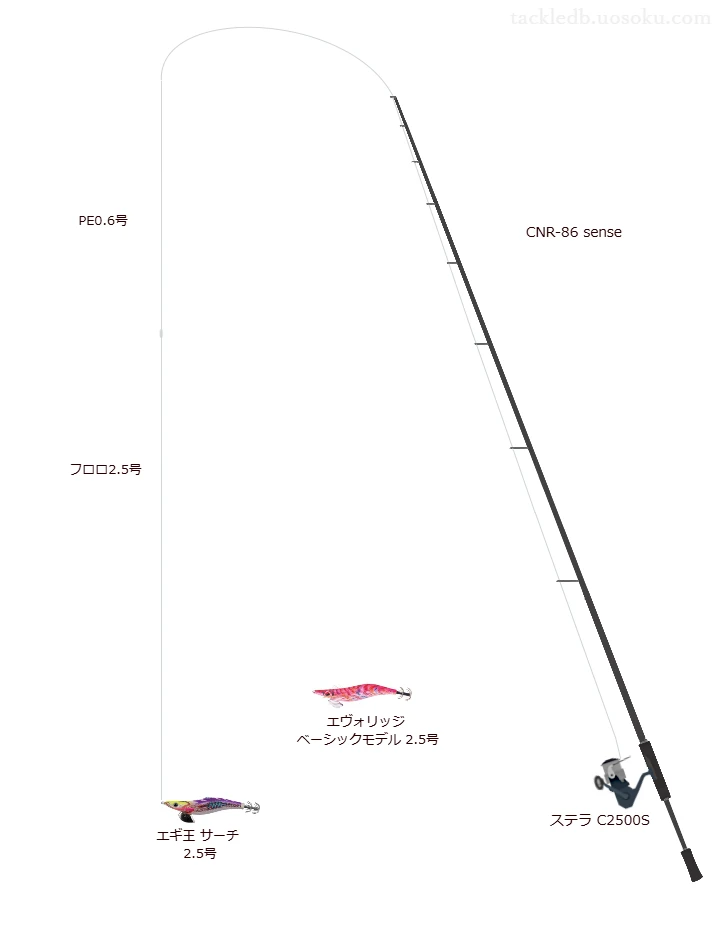 【佐賀関港】エギ王 サーチ 2.5号を活かすエギングタックル【仮想インプレ】