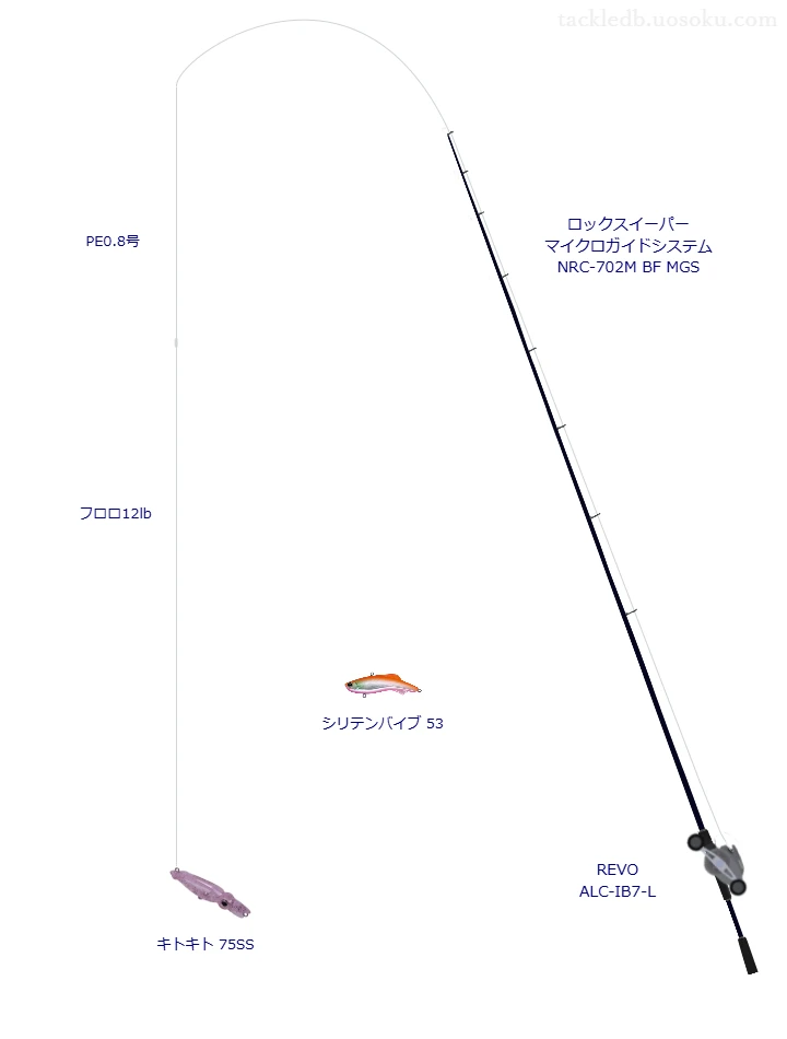 アブガルシアのロックスイーパー マイクロガイドシステム NRC-702M BF MGSとREVO ALC-IB7-Lによるロックフィッシュタックル【仮想インプレ】