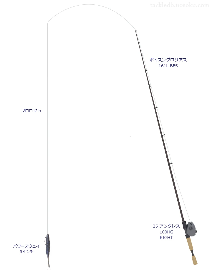 ポイズングロリアス 161L-BFSと25 アンタレス 100HG RIGHTによる高級バス釣りタックル【仮想インプレ】