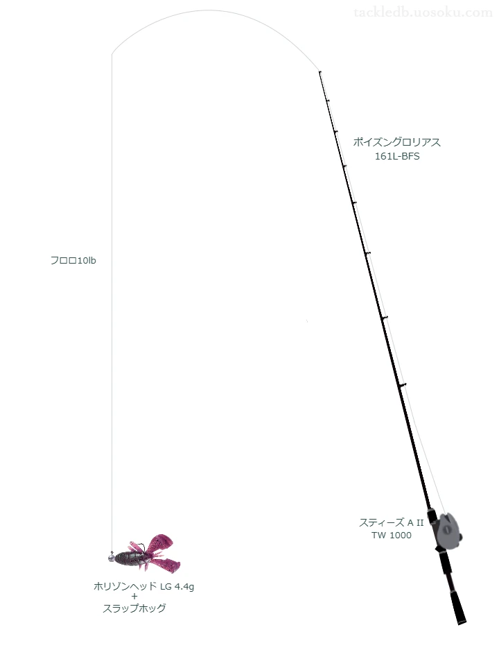 ポイズングロリアス 161L-BFSとワームによるバス釣りタックル【Vインプレ】