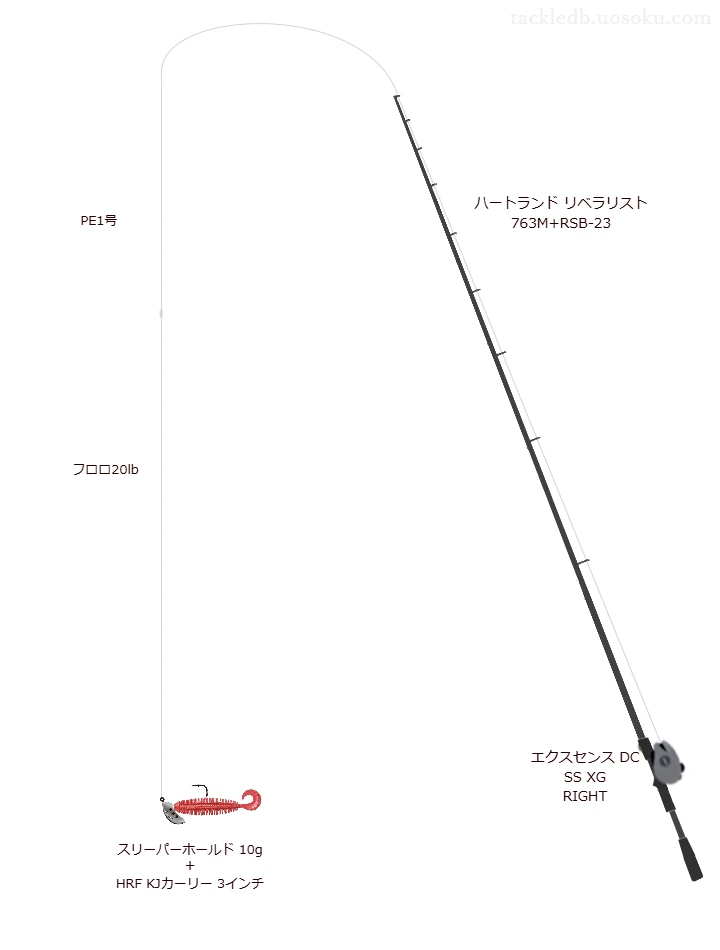 ハートランド リベラリスト 763M+RSB-23とエクスセンス DC SS XG RIGHTによる高級ロックフィッシュタックル【仮想インプレ】