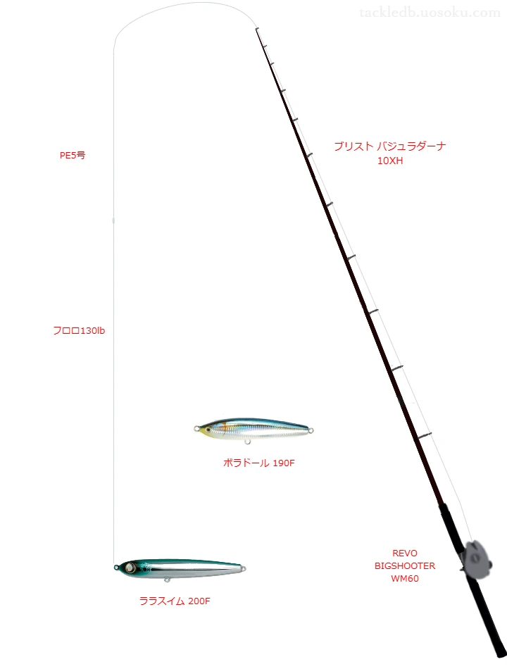 【大立島】ララスイム 200Fのためのロックショアタックル【ブリスト バジュラダーナ 10XH】