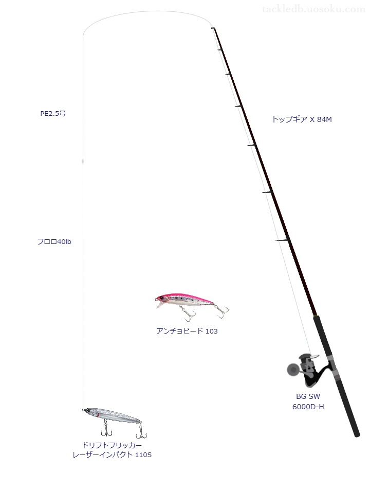 トップギア X 84Mとジグミノーによるキャスティングタックル【Vインプレ】