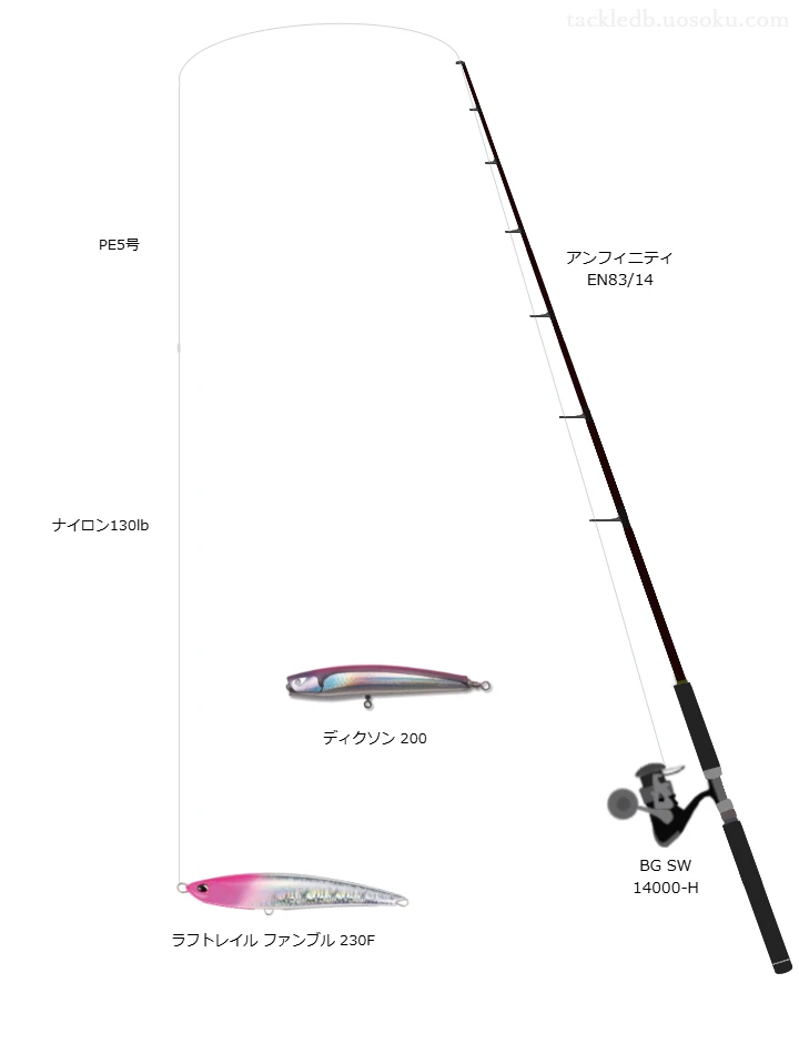 110.0gのルアーを扱うキャスティングタックル【アンフィニティ EN83/14】