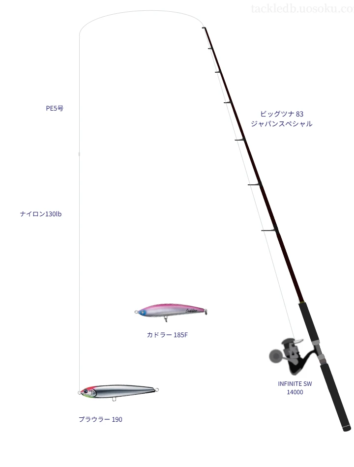 ビッグツナ 83 ジャパンスペシャル,INFINITE SW 14000,ペンシルを使うキャスティングタックル【仮想インプレ】
