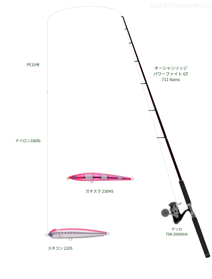 スネコン 220Sのためのキャスティングタックル