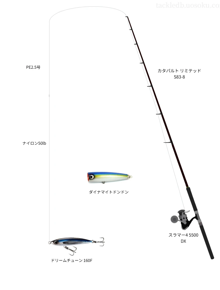 ドリームチューン 160Fを使うキャスティングタックル【カタパルト リミテッド S83-8】