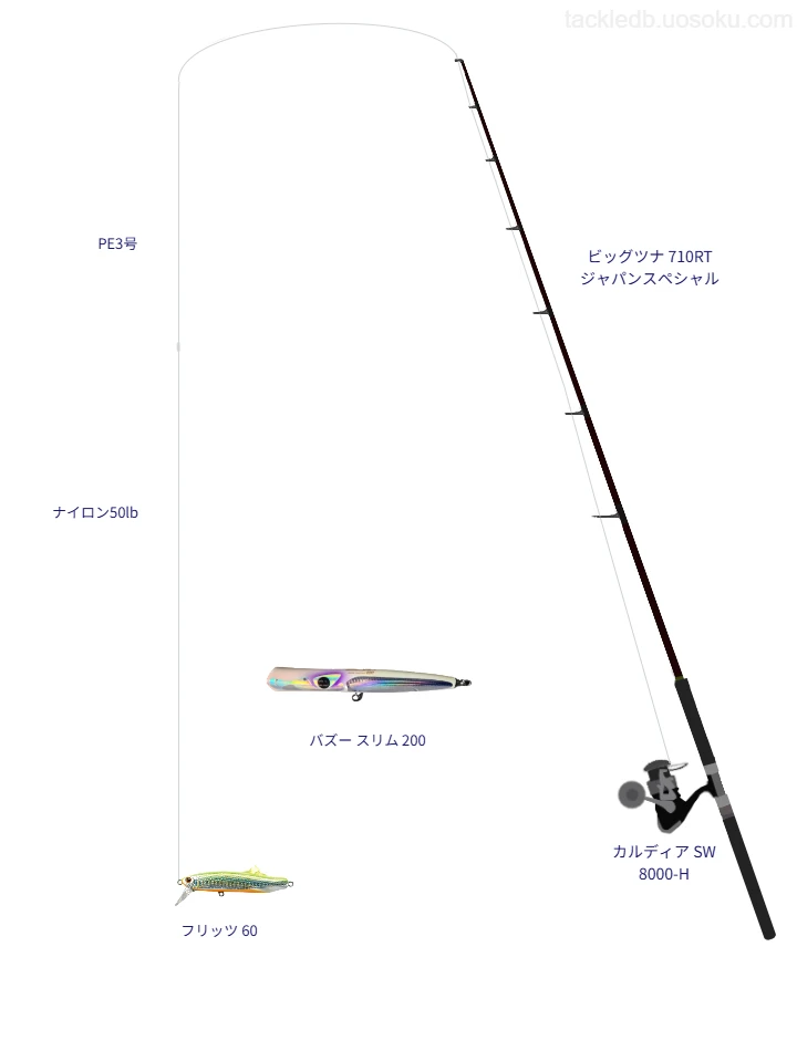 ビッグツナ 710RT ジャパンスペシャルとスピニングによるキャスティングタックル【仮想インプレ】