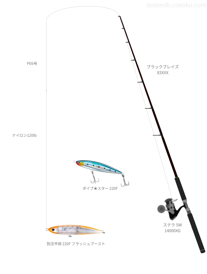 キャスティングに関するタックル、仕掛け図解