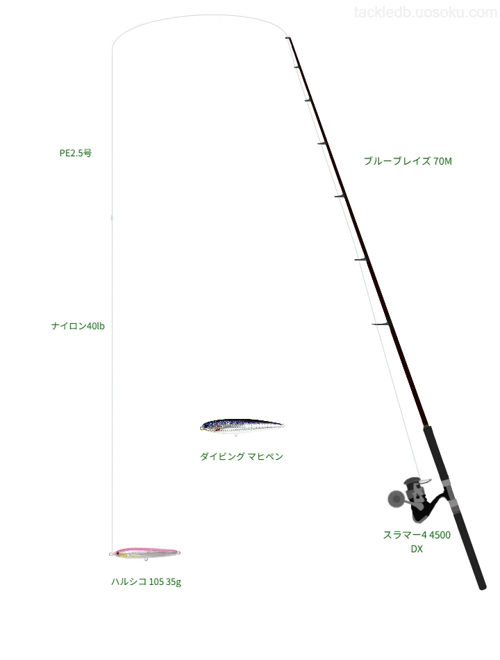 レスターファインのブルーブレイズ 70Mを使用したキャスティング