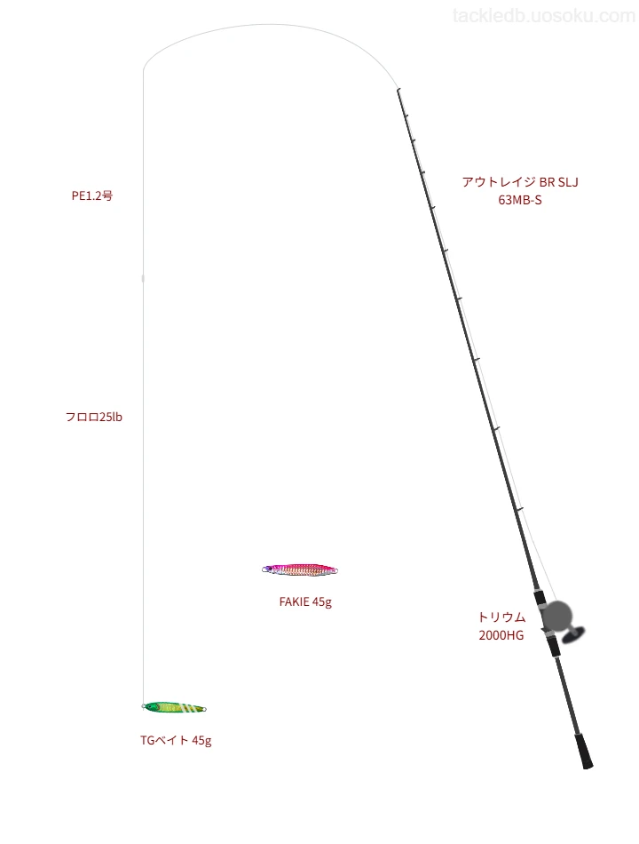 SLJ・ライトジギングタックルの中のPEレジンシェラー8 1.2号【仮想インプレ】