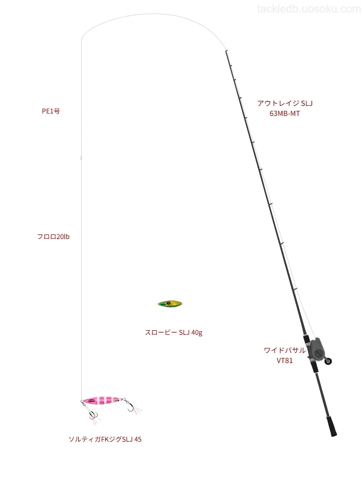 SLJ・ライトジギングタックルの中のシーガー PEX8 1号【仮想インプレ】