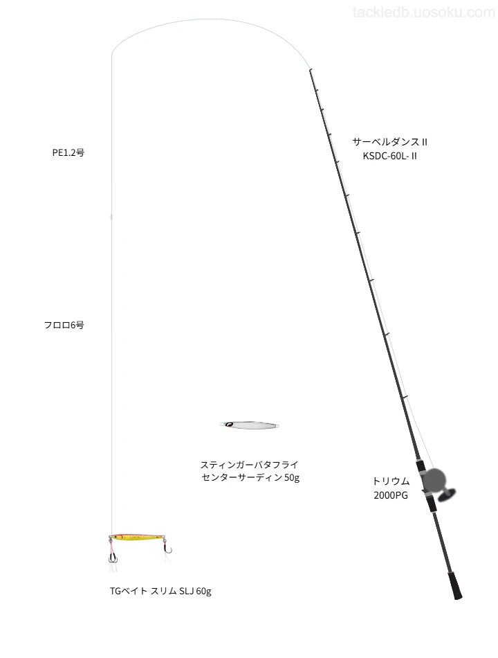 サーベルダンスⅡ KSDC-60L-Ⅱ,トリウム 2000PG,メタルジグを使うSLJ・ライトジギングタックル【仮想インプレ】