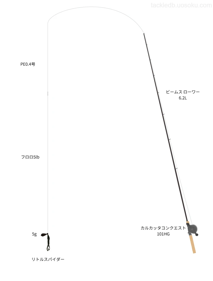 ビームス ローワー 6.2Lで行うチニング