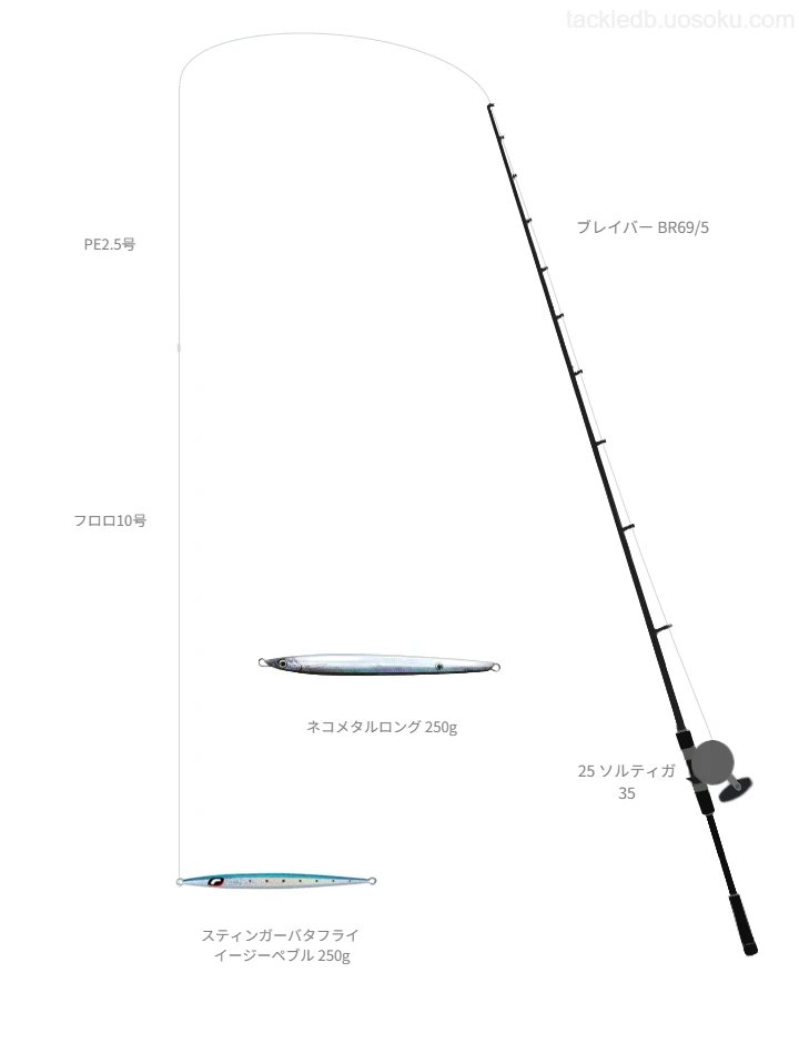 ジギングに関するタックル、仕掛け図解