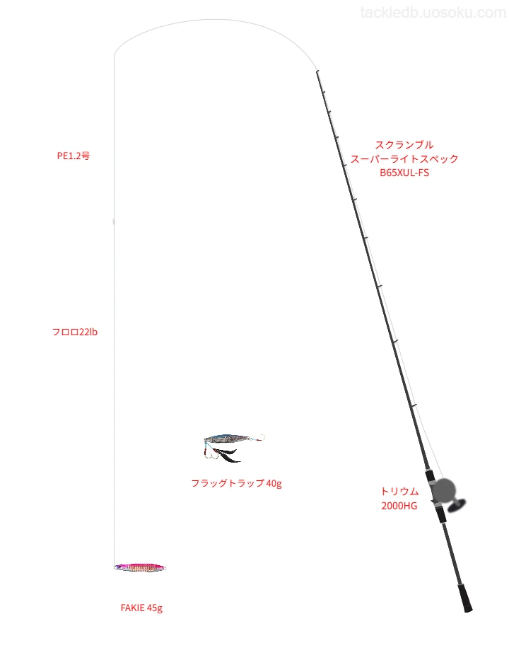 FAKIE 45gのためのSLJ・ライトジギングタックル