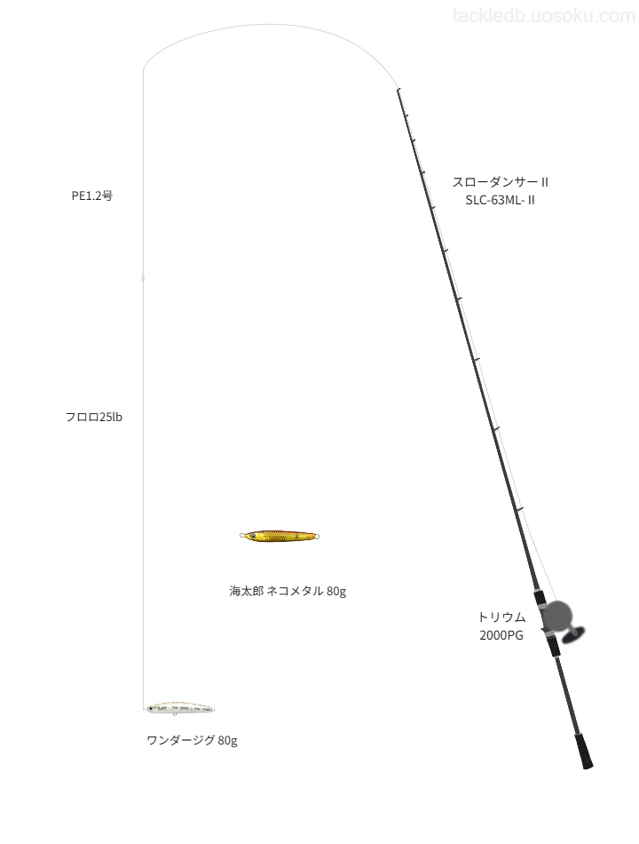 ジギングに関するタックル、仕掛け図解