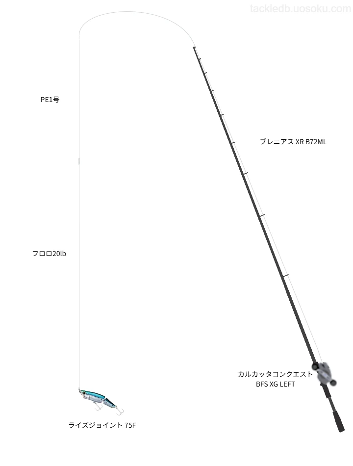 ブレニアスXR B72MLとライズジョイントで行うチニング