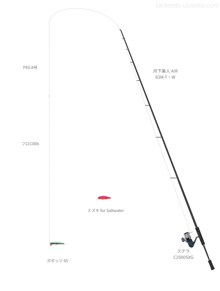 月下美人 AIR 83M-T・Wを使用した最強メバリングタックル
