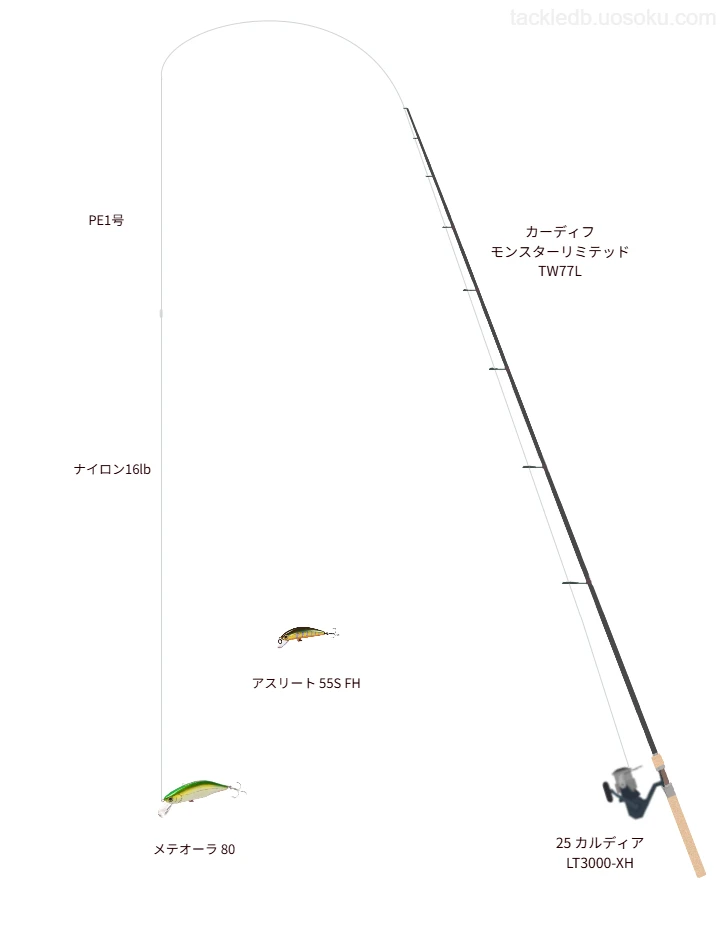 カーディフ モンスターリミテッド TW77Lとミノーによるトラウトタックル【Vインプレ】