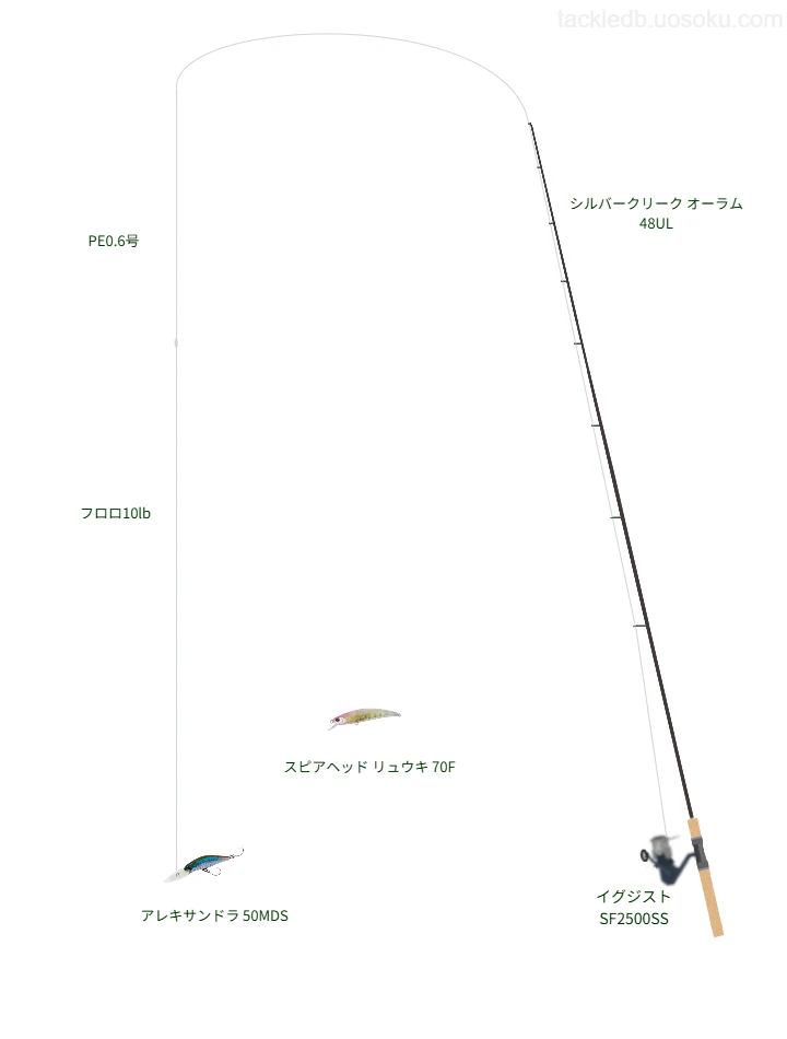 アレキサンドラ 50MDSを使うトラウトタックル【シルバークリーク オーラム 48UL】