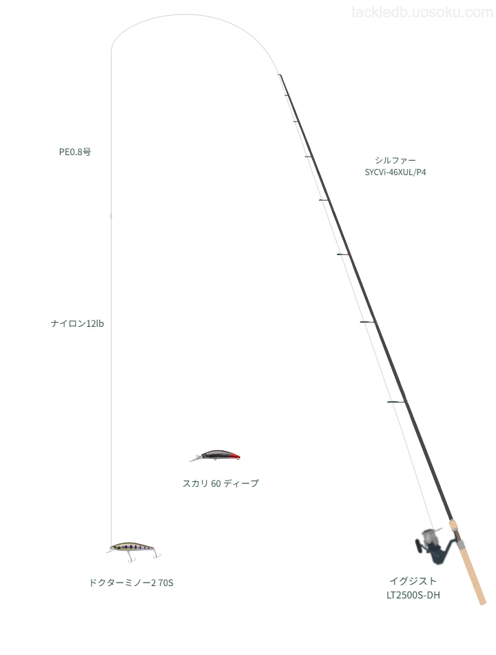ネイティブトラウトに関するタックル、仕掛け図解
