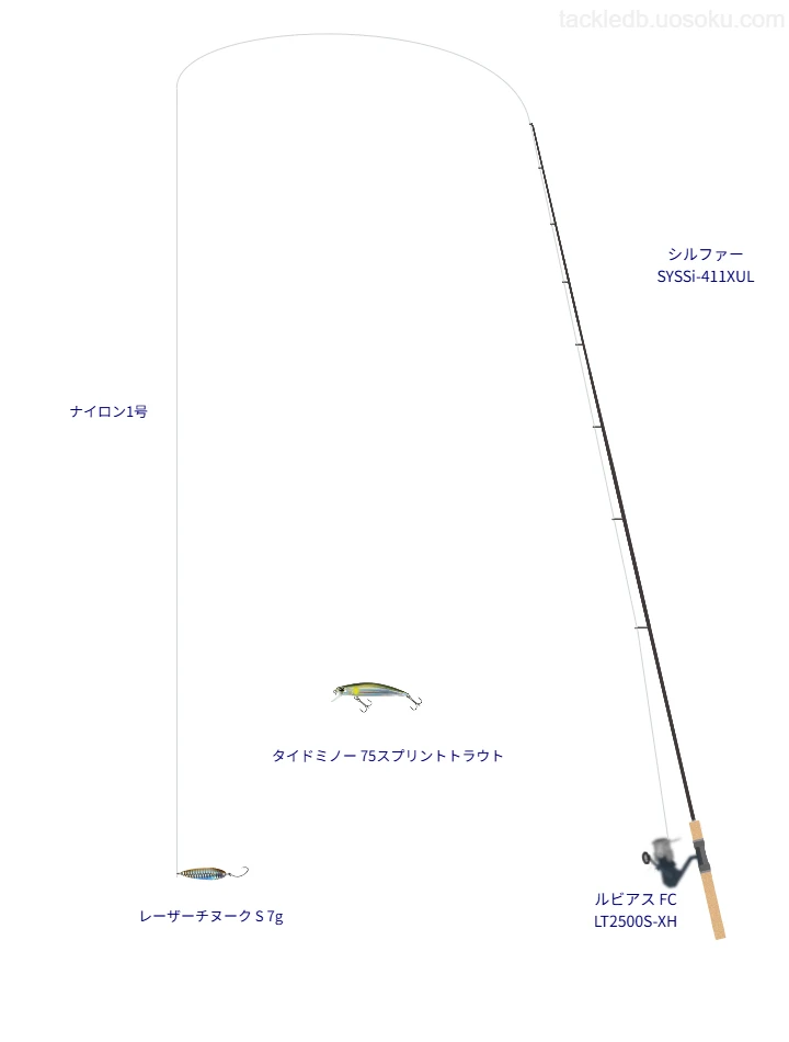 ネイティブトラウトに関するタックル、仕掛け図解