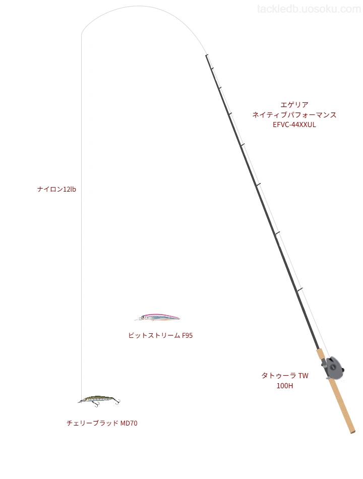 チェリーブラッド MD70を活用するトラウトタックル【仮想インプレ】