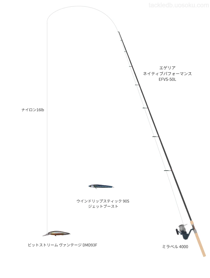 ビットストリーム ヴァンテージ DMD93Fを使うトラウトタックル【エゲリア ネイティブパフォーマンス EFVS-50L】