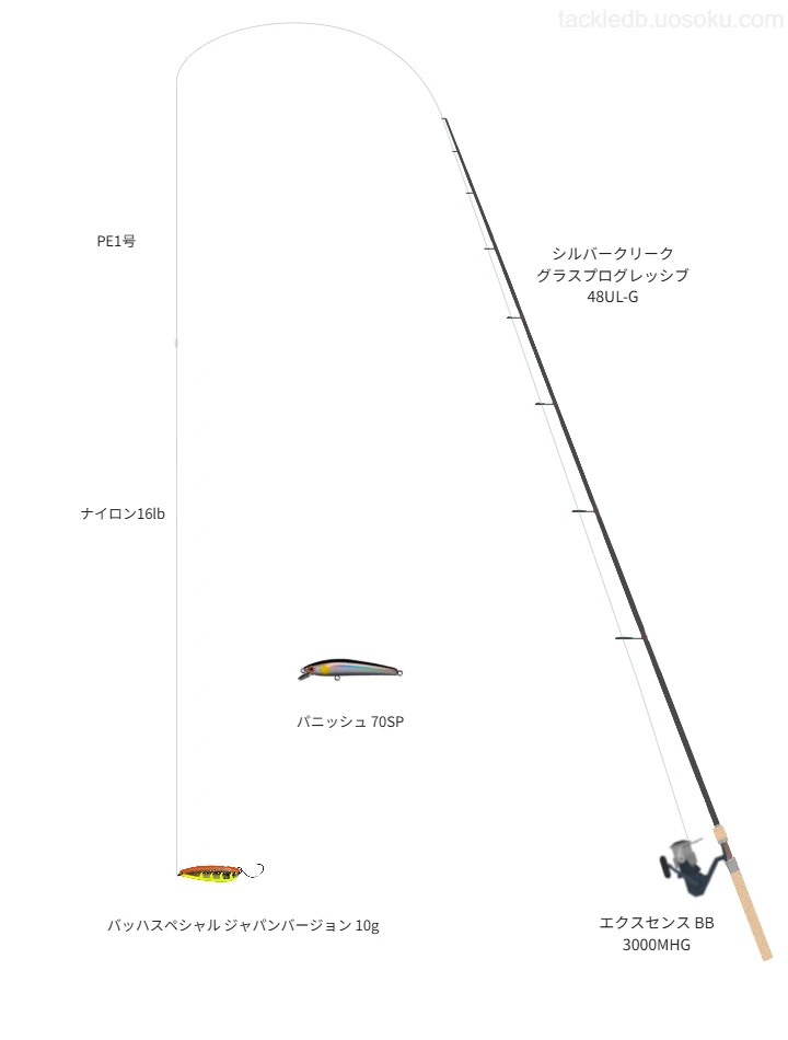 ウエイトが10.0g程度のルアーのためのトラウトタックル【バッハスペシャル ジャパンバージョン 10g】