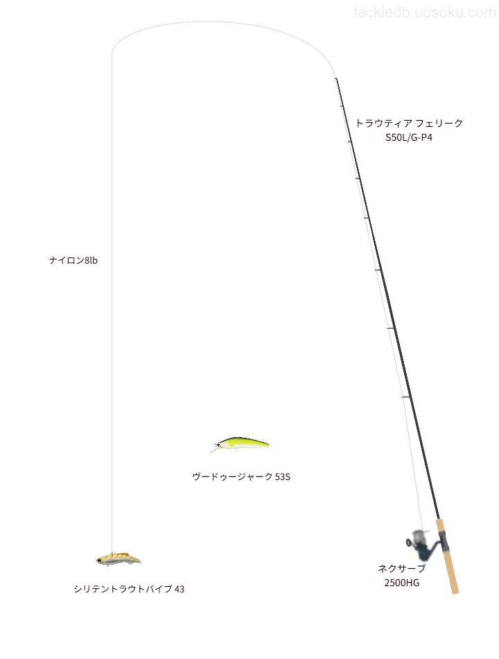 ネイティブトラウトに関するタックル、仕掛け図解