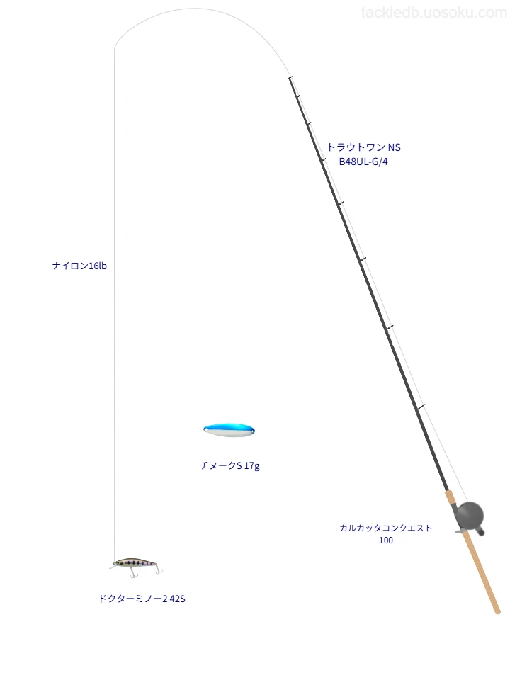 ネイティブトラウトに関するタックル、仕掛け図解